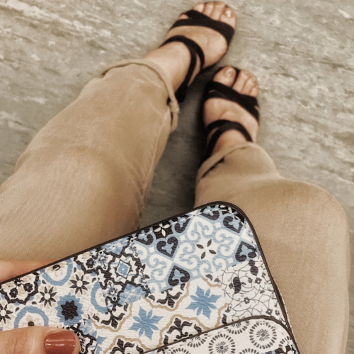 Sandals and a bag