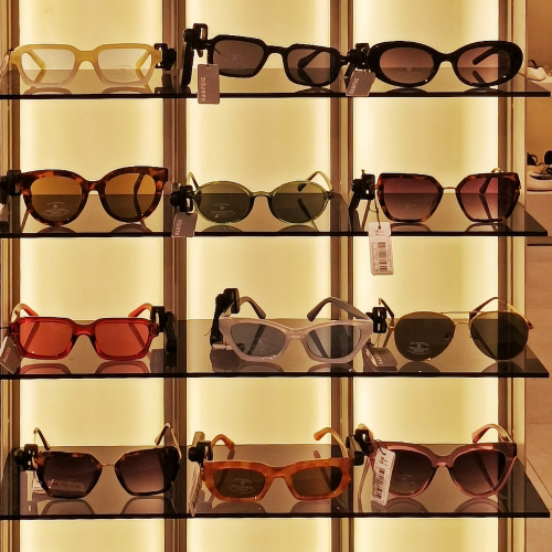 Stand with sunglasses